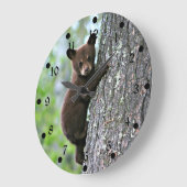 ベアカブ登山aツリー ラージ壁時計 (傾斜)