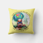 ベアカラフルウォーター色子供部屋装飾用クッション クッション (裏面)