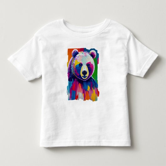 ベアカラフルポートレート トドラーTシャツ (正面)