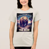 ベアカリフォルニア州旗グラフィックティーを突っ込まない トライブレンドＴシャツ (正面)