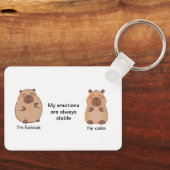 ベアカー付きメタル長方形キーチェーン キーホルダー (正面)