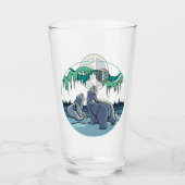 ベアガラスの北向きライトはベアガラスパーソナライズされた タンブラーグラス (正面)