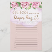 ベアガールの赤ちゃんシャワー何おむつバッグ (正面)