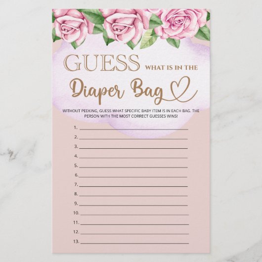 ベアガールの赤ちゃんシャワー何おむつバッグ (正面)