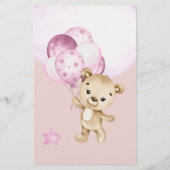 ベアガールの赤ちゃんシャワー何おむつバッグ (裏面)