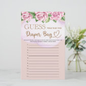 ベアガールの赤ちゃんシャワー何おむつバッグ (スタンド正面)