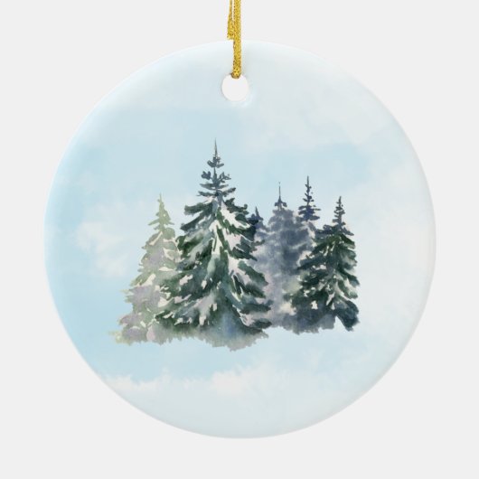 ベアキャビン湖の山々我々の家からあなたの家へ セラミックオーナメント (裏面)