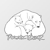 ベアキュブデカールカスタムポーラベアツイン ウィンドウサイン (シート)