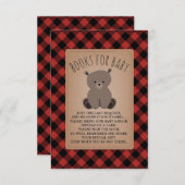 ベアキュブプレイドベビーシャワー予約リクエスト 招待状 (正面/裏面)