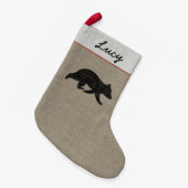 ベアキューブシルエットキュートカントリーワイルドライフカスタム スモールクリスマスストッキング (正面 (吊り時))