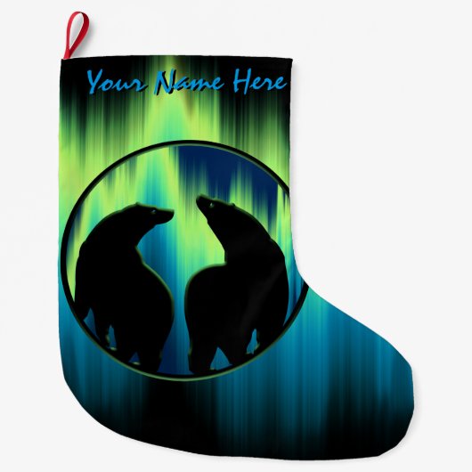 ベアクリスマスストッキングカスタムベアストッキング ラージクリスマスストッキング (正面)