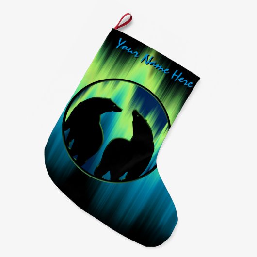 ベアクリスマスストッキングカスタムベアストッキング ラージクリスマスストッキング (正面 (吊り時))