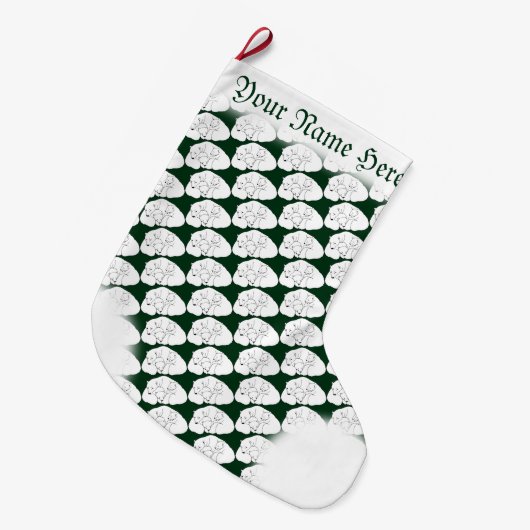 ベアクリスマスストッキングカスタムポーラベアストッキング ラージクリスマスストッキング (正面 (吊り時))