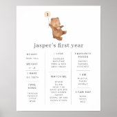 ベアクリームバルーンマイルストーンポスター ポスター (正面)