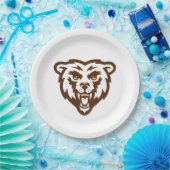 ベアグリズリーブラウン素朴ウッドランドフォーク動物 ペーパープレート (パーティー)