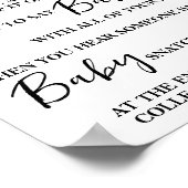 ベアグリーン言わないベビークロサピンシャワーゲーム ポスター (角)