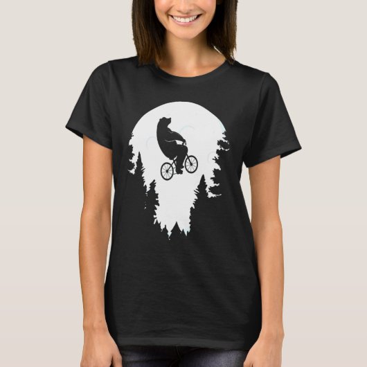 ベアサイクリングマウンテンバイクムーンサイクリング Tシャツ (正面)