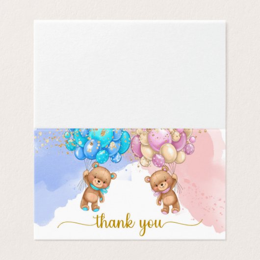 ベアサンキューカード (外部フラット)