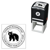 ベアシルエット#3名差出人住所 セルフインキングスタンプ (インサイチュ)