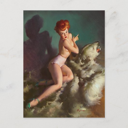 ベアスキンのピン留め ポストカード (正面)