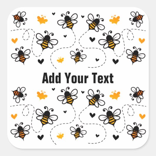 ベアステッカー スクエアシール (正面)