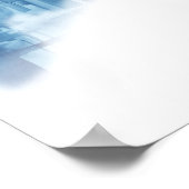 ベアストックマーケット水彩アートシカゴスカイケープ ポスター (角)