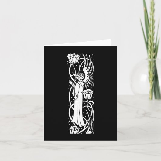 ベアズリーエンジェル&ポピーのノートカード カード (正面)