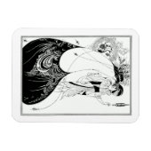 ベアズリーピーコックスカートヴィンテージスタイル マグネット (横)