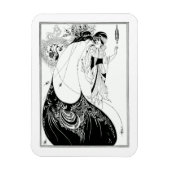 ベアズリーピーコックスカートヴィンテージスタイル マグネット (縦)