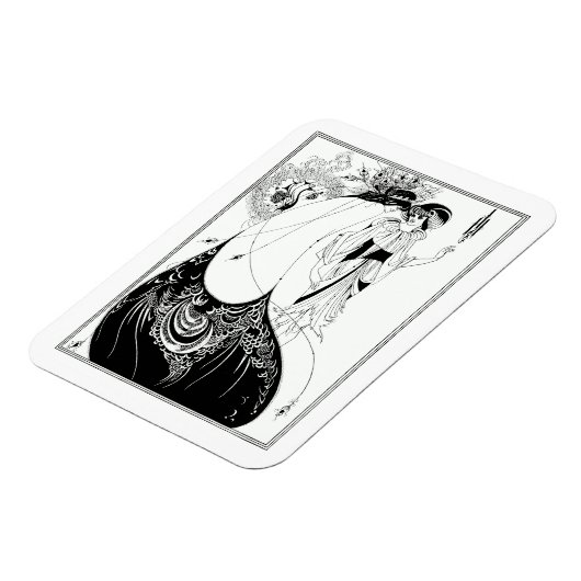 ベアズリーピーコックスカートヴィンテージスタイル マグネット (左側)