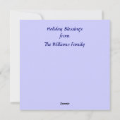 ベアズリー新しいエンジェルホリデーカード シーズンカード (裏面)