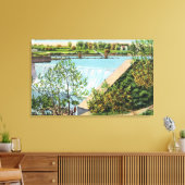 ベアズレーパークウォーター滝シーン キャンバスプリント (インサイチュ (リビング))