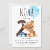 ベアセカンド誕生日招待状 招待状 (正面)