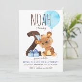 ベアセカンド誕生日招待状 招待状 (スタンド正面)