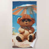 ベアタオルビーチとプールのおもしろい ビーチタオル (正面)