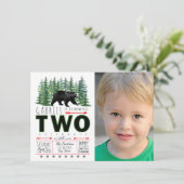 ベアツリーズボーイ2nd誕生日パーティの招待状 招待状 (スタンド正面)