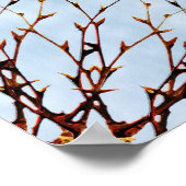 ベアツリー&スカイ抽象芸術ポスタープリント ポスター (角)