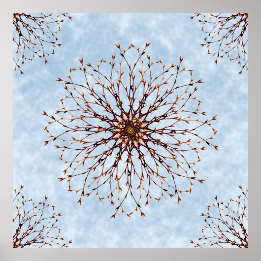 ベアツリー&スカイ抽象芸術ポスタープリント ポスター (正面)