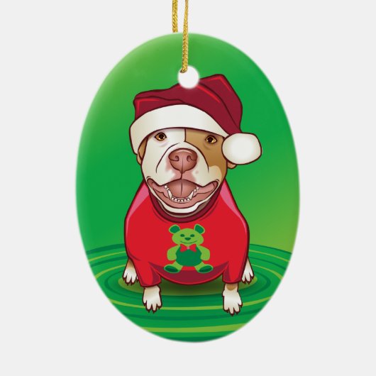 ベアティーのピットブル(反転) セラミックオーナメント (裏面)