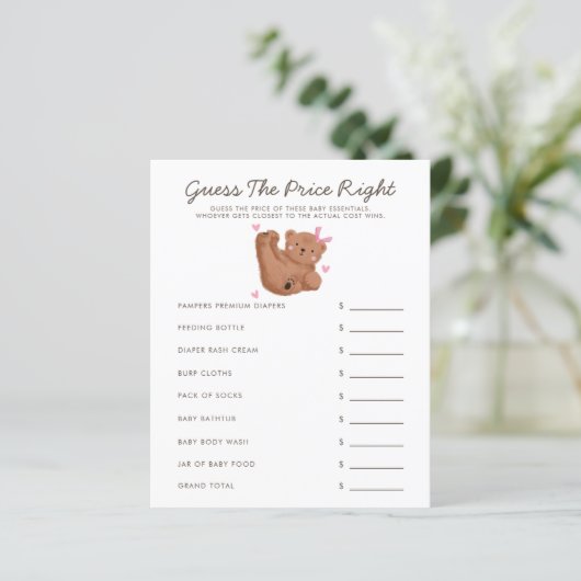 ベアテーマガールベイビーシャワー価格を右に推測 (スタンド正面)