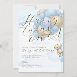 ベアテーマキッズ1st誕生日招待状 招待状