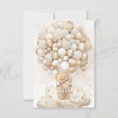 ベアテーマバーリー待ち金ゴールドベビーシャワー サンキューカード (裏面)