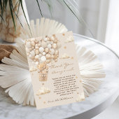 ベアテーマバーリー待ち金ゴールドベビーシャワー サンキューカード