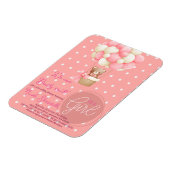 ベアテーマピンクピーチホットエアバルーンベビーシャワー マグネット (左側)