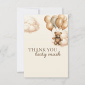 ベアテーマベビーシャワーサンキューカード サンキューカード (正面)