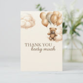 ベアテーマベビーシャワーサンキューカード サンキューカード (スタンド正面)