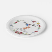 ベアテーマ性別表示パーティー紙プレート ペーパープレート (アングル)