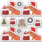 ベアディクロースクリスマスキスカットシール シール (正面)