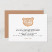 ベアディスプレイシャワー挿入カード エンクロージャーカード (正面/裏面)