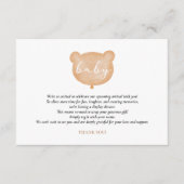 ベアディスプレイシャワー挿入カード エンクロージャーカード (正面)